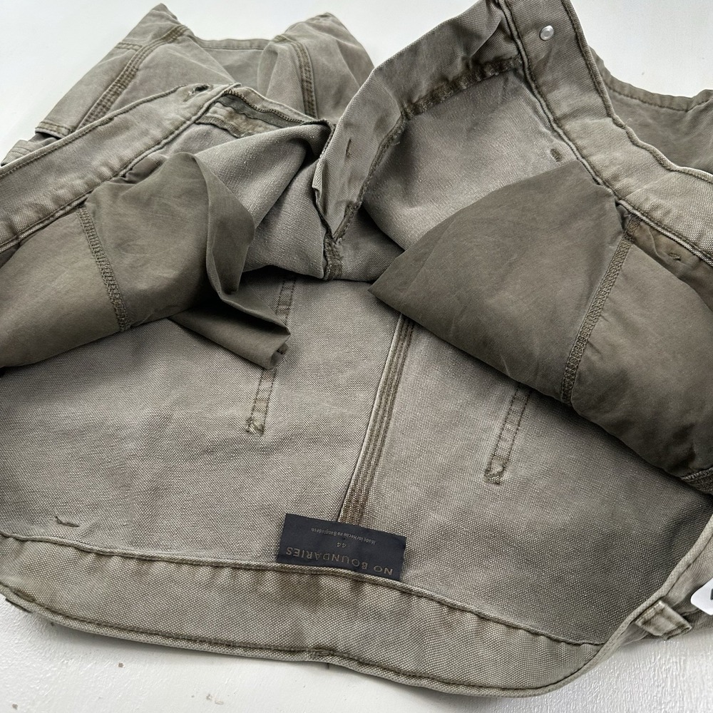 New No Boundaries Men's Carpenter‎ Shorts 44x9 Olive Cotton Canvas Army Green - Picture 8 of 10